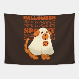 Halloween spooky dog Tapestry