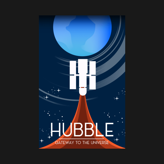 Hubble Space Telescope space art by nickemporium1