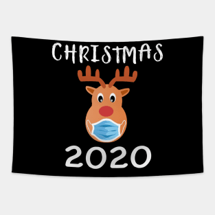 Reindeer In Mask Shirt Funny Merry Christmas 2020 Tapestry