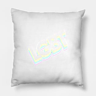 LGBT Retro Typography Design Pillow