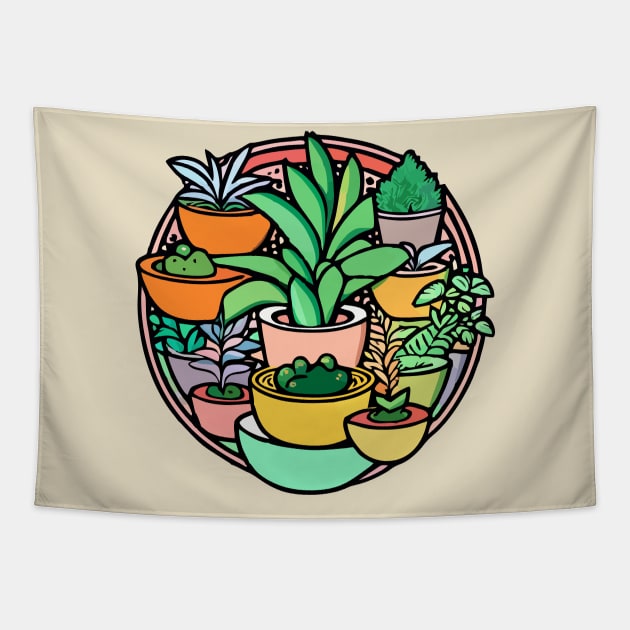 Plant Parent Club Tapestry by levelsart