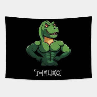 Funny Gym T-Rex Dinosaur Bodybuilding Fitness Tapestry