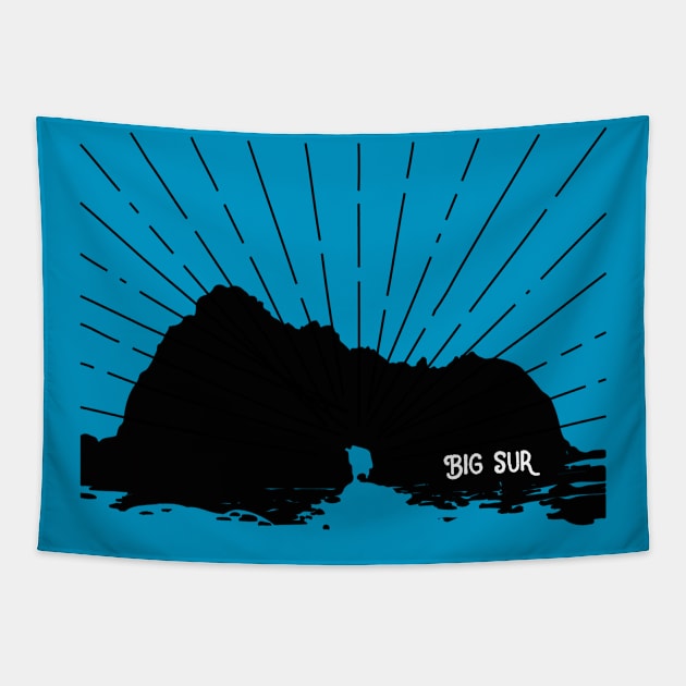 Big Sur Pfeiffer Beach Tapestry by Big Sur California 