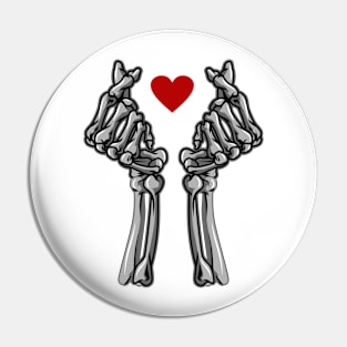 LOVE HAND SKULL SYMBOL Pin