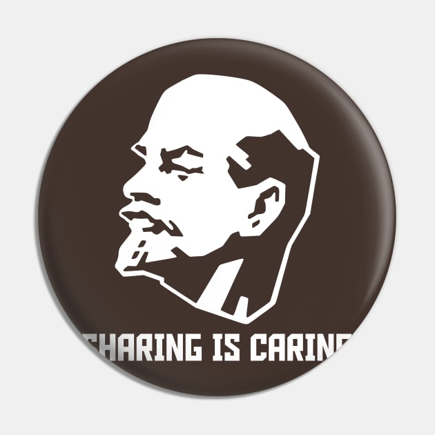 Sharing is Caring - Lenin Communist Pin by kaliyuga