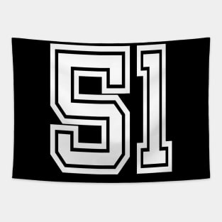 Number 51 for a sports team, group, or community T-Shirt Tapestry