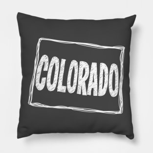 Colorado (White Graphic) Pillow