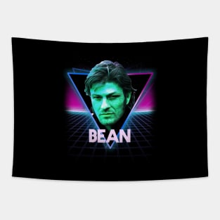 Sean Bean Retro 80s Neon Landscape Tapestry