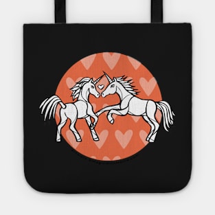 Love Kiss Unicorns — Inktober Unicorn illustration series Tote