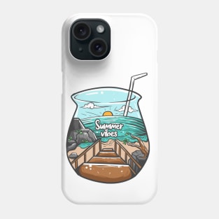 Summer Vibes Ocean Illustration Phone Case