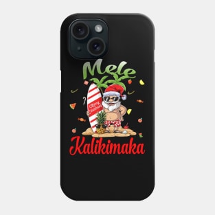 Mele Kalikimaka Christmas Santa Shaka Hawaii Phone Case