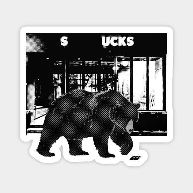 A Bear in the city Magnet by Thelmo