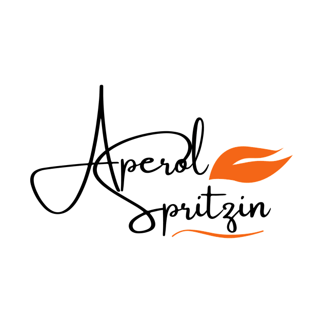 Aperol Spritz slogan fun orange glow typography celebrating the taste of summer by Butterfly Lane