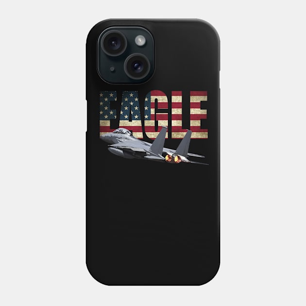 USAF F-15 Eagle Fighter Plane Airplane Phone Case by Dirty Custard Designs 