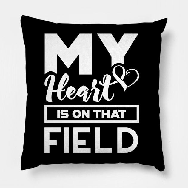 'My Heart Is On That Field' Sweet Baseball Mom Pillow by ourwackyhome