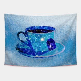 Stars in my tea - blue (bg) Tapestry