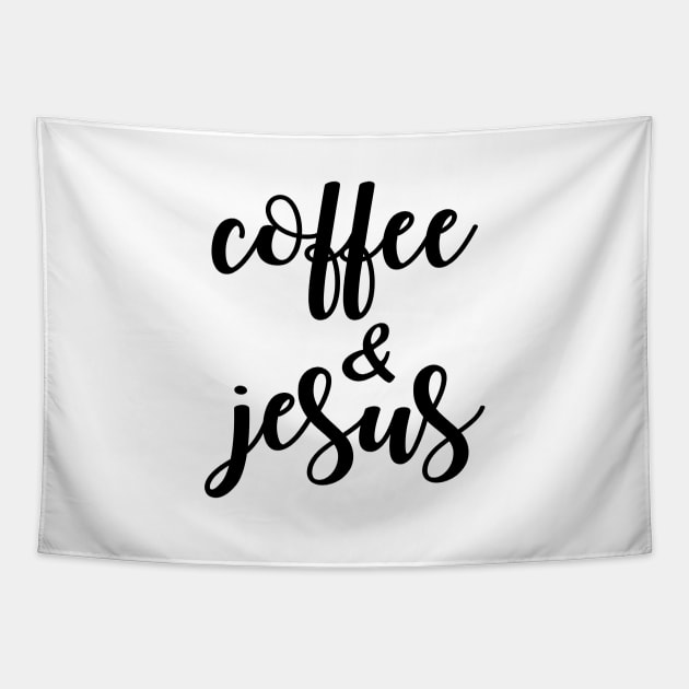 coffee & jesus Tapestry by Dhynzz