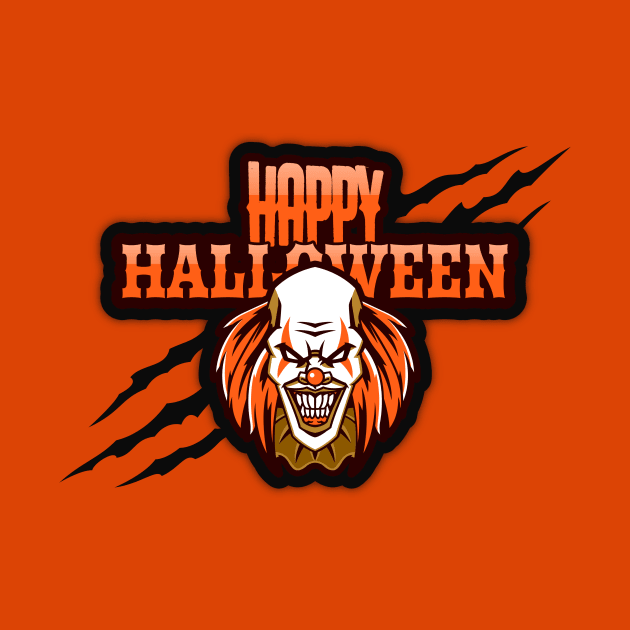 Happy Halloween Evil Clown by Joco Studio