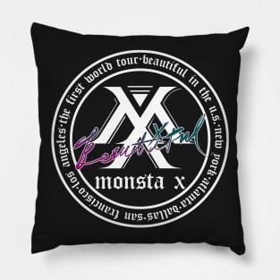 MONSTA X Beautiful World Tour US Stops Logo V3 Pillow