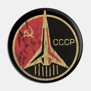 Retro Cosmonaut Mission Badge Pin