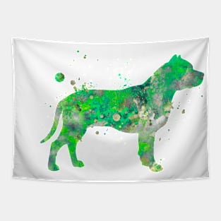 American Staffordshire Terrier Dog Watercolor Painting Tapestry