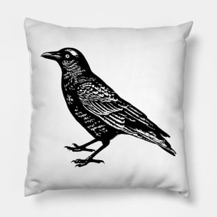 Vintage Crow Pillow