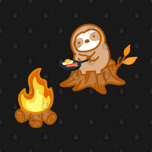 Cute Campfire Cookout Sloth by theslothinme