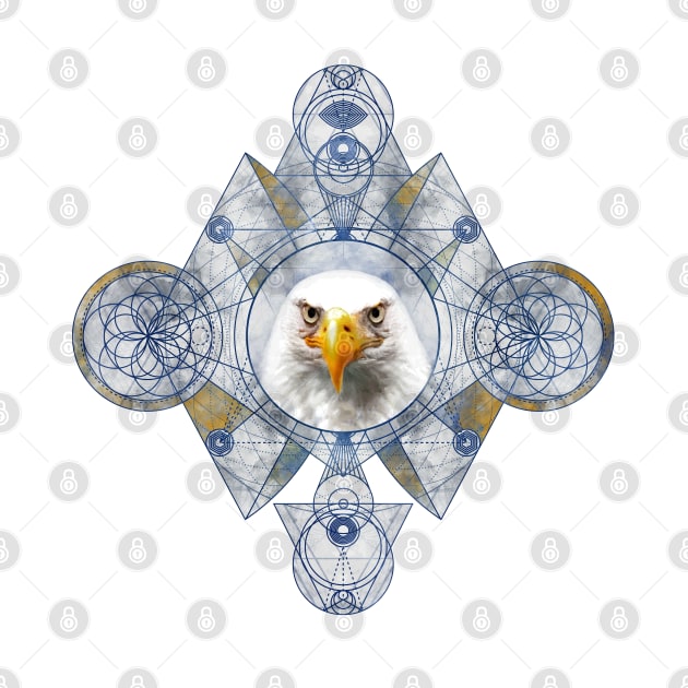 Eagle in Sacred Geometry Ornament by Nartissima