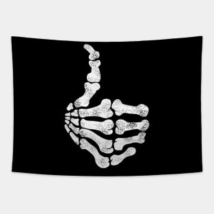 Thumbs up Skeleton Hand Halloween Tapestry