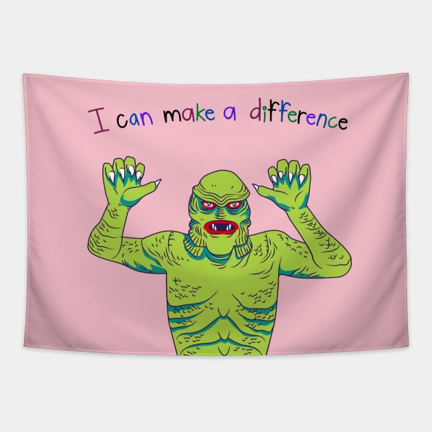 I Can Make A Difference Sea Creature Tapestry by AlmostMaybeNever