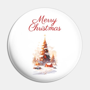 Merry Christmas decorated tree Pin