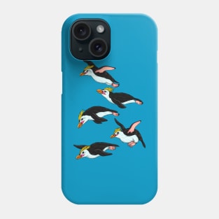 Royal Penguins Splashing Phone Case