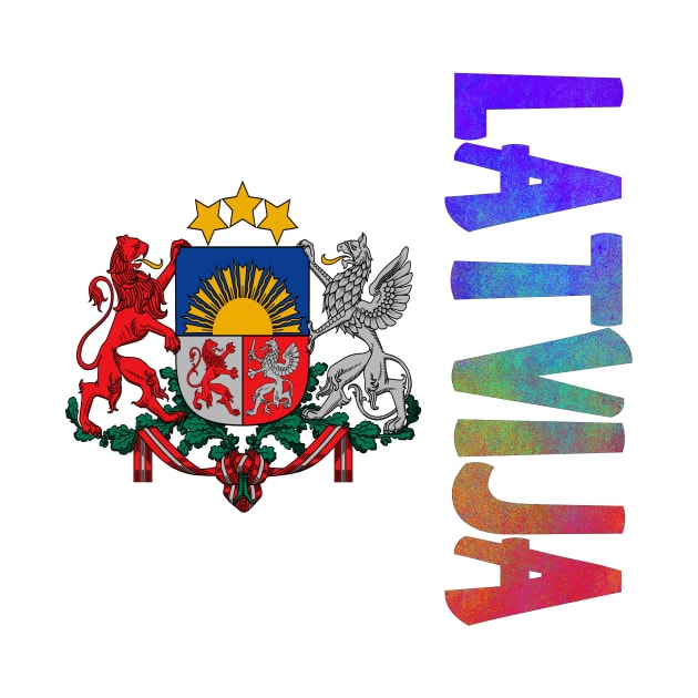 Latvia (Latvija in Latvian) Coat of Arms Design by Naves