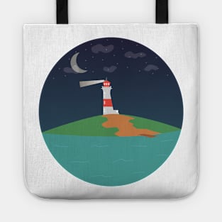 Lighthouse Guiding The Seas Tote