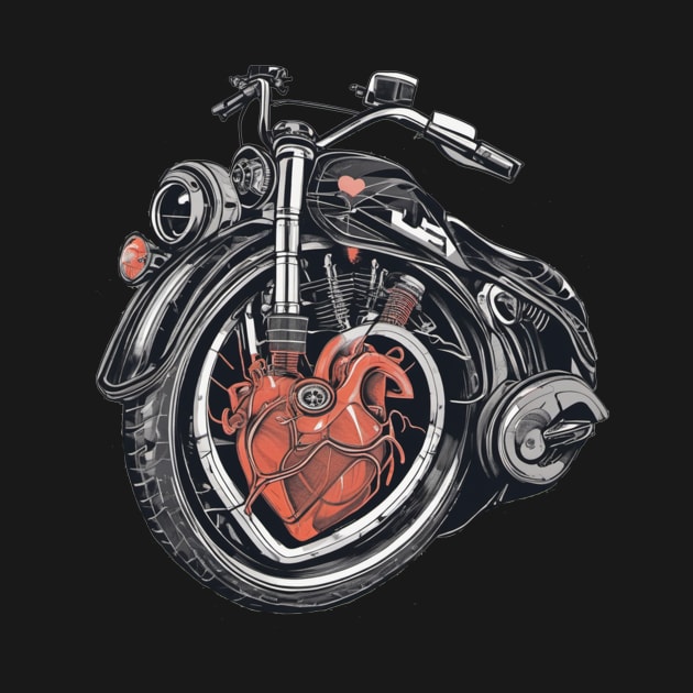 Motorbike love biker motorcycle rider design by Edgi