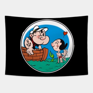 Popeye and Olive Mermaid Tapestry