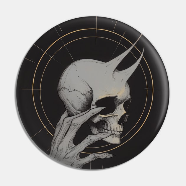 Devil's skull Pin by Sheptylevskyi