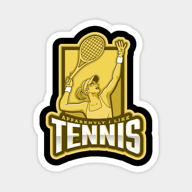 Apparently I Like Tennis Magnet by poc98