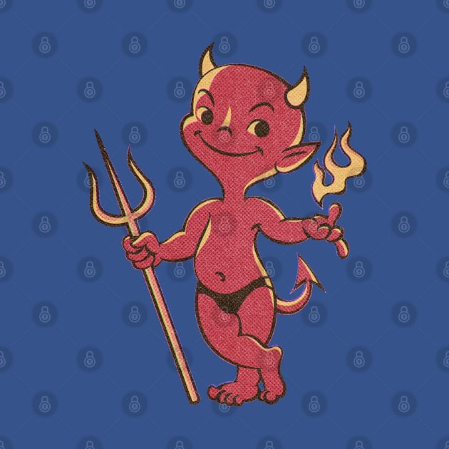 Vintage Lowbrow Impish Little Devil by OldSalt