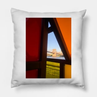 Artsy Brooklyn Bridge Pillow