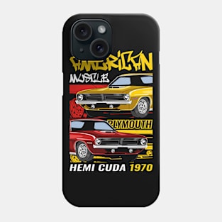 1970 Hemi Cuda Muscle Car Phone Case