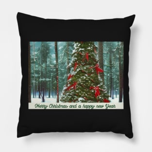 Christmas forest Pillow