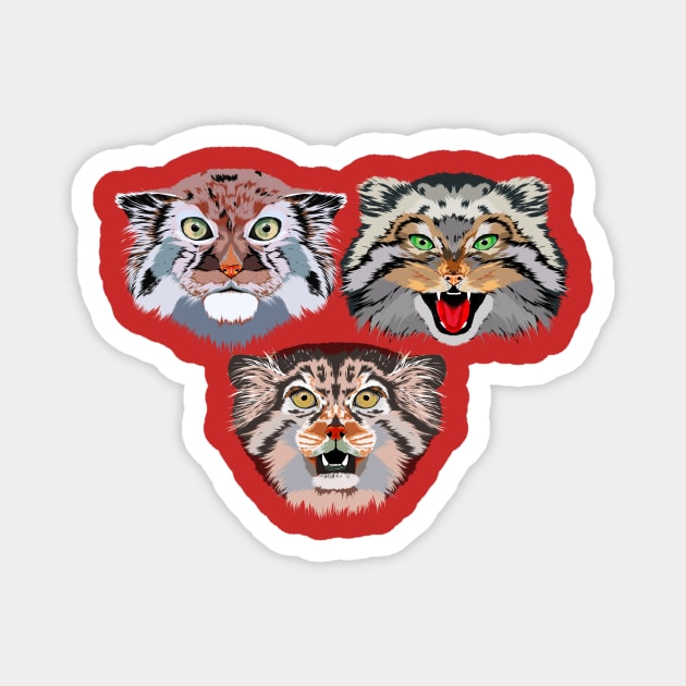 Wild steppe cats Magnet by DmitryPayvinart