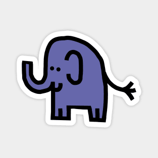 Very Peri Periwinkle Blue Chonk Elephant Color of the Year 2022 Magnet