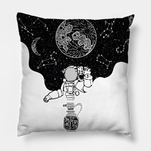 The Happy Spaceman and the Constellations Pillow