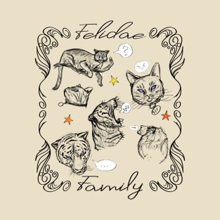 Felidae Family T-Shirt