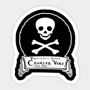 StickerTalk Jolly Roger Pirate Flag Vinyl Stickers, 1 sheet of 6 stickers,  2 inches by 2 inches each