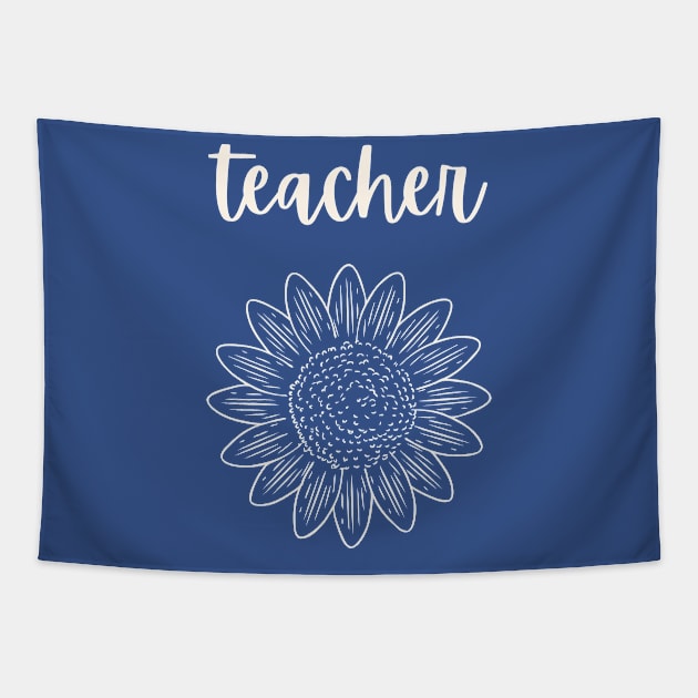 Teacher Sunflower Tapestry by Golden Eagle Design Studio