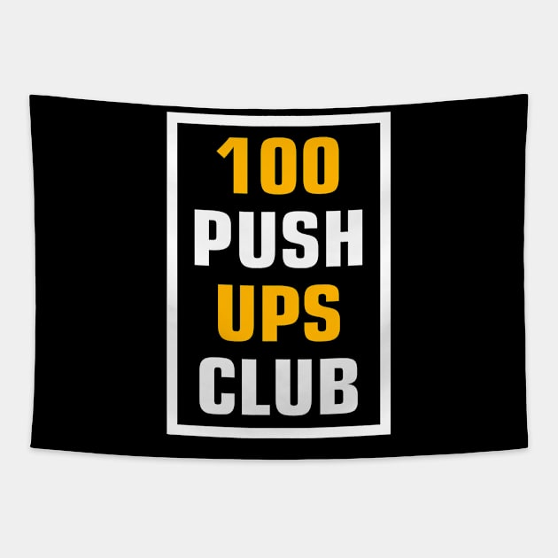 100 push ups workout Tapestry by Chandan