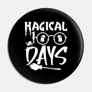 Magical 100 Days Funny School Boys Girls Kids Gift 100 Days Of School Pin